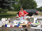 Examining the Garage Sale stuff