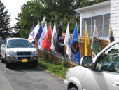 Flag Line in Front of Canteen