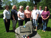  Blue Star Members admiring the new Plaque